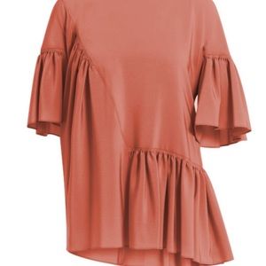 stella Mccartney coral silk shirt